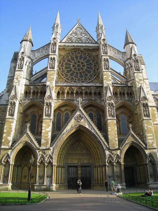 eu_gb_london_007.jpg - Das Seitenportal der Westminster Abbey hinter dem Westminster Palace