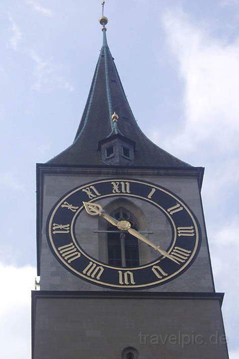 eu_ch_zuerich_015.jpg - St.-Peter-Kirche in Zürich mit dem groessten Zifferblatt Europas